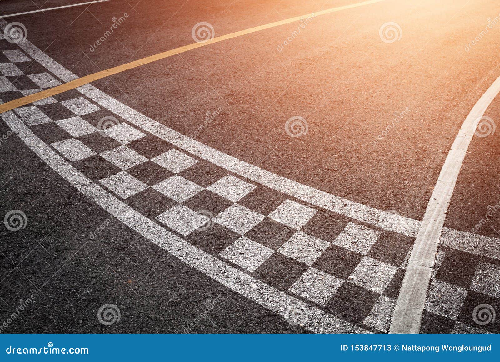The Beginning of Racing on the Road Racetrack Background Stock Image