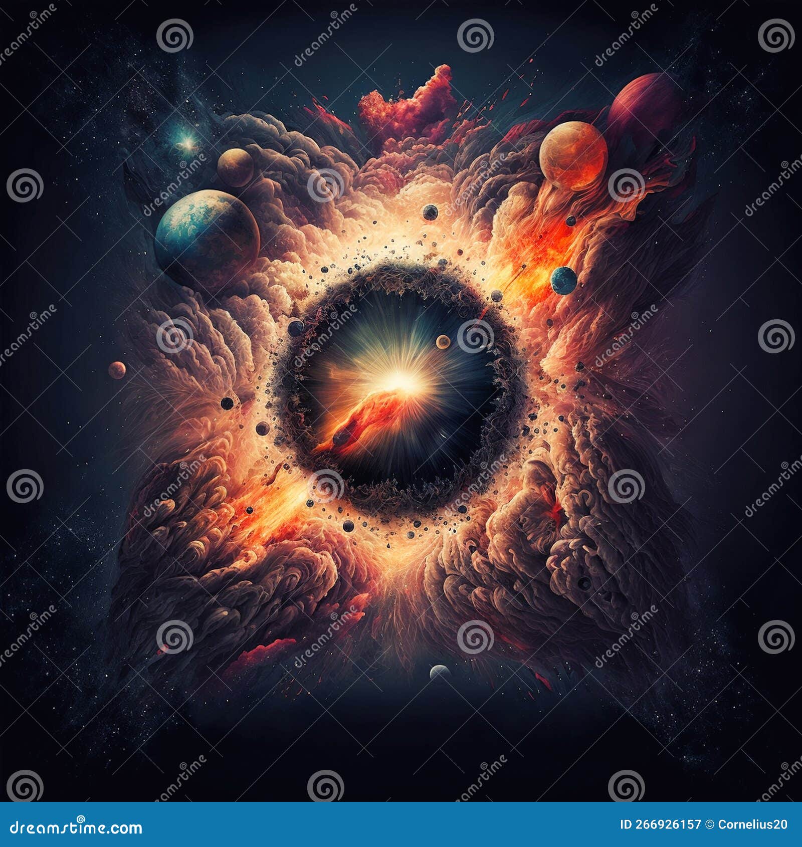 The Beginning of the Universe, Big Bang Stock Illustration