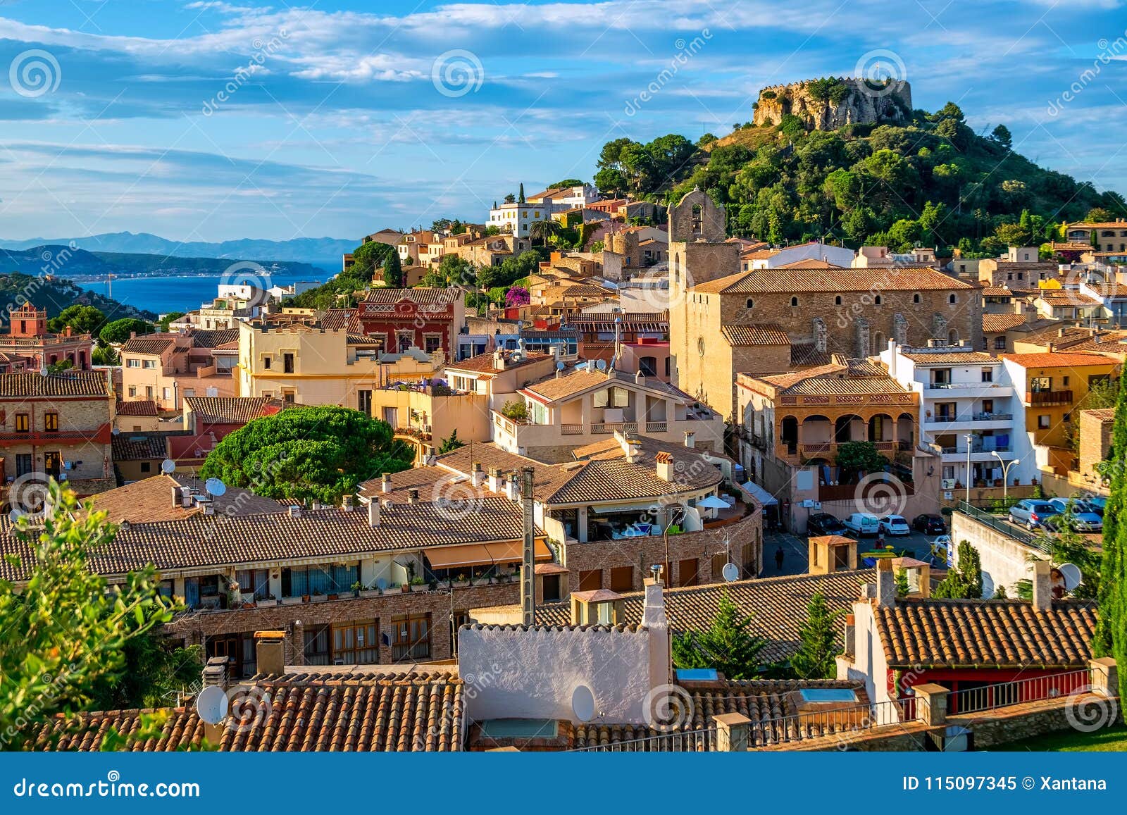 begur old town and castle, costa brava, catalonia, spain