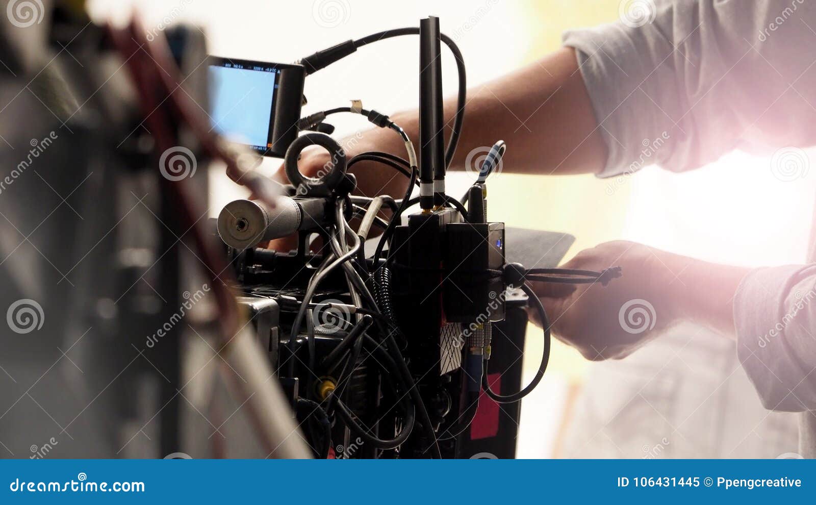 behind the 4k high defination video camera