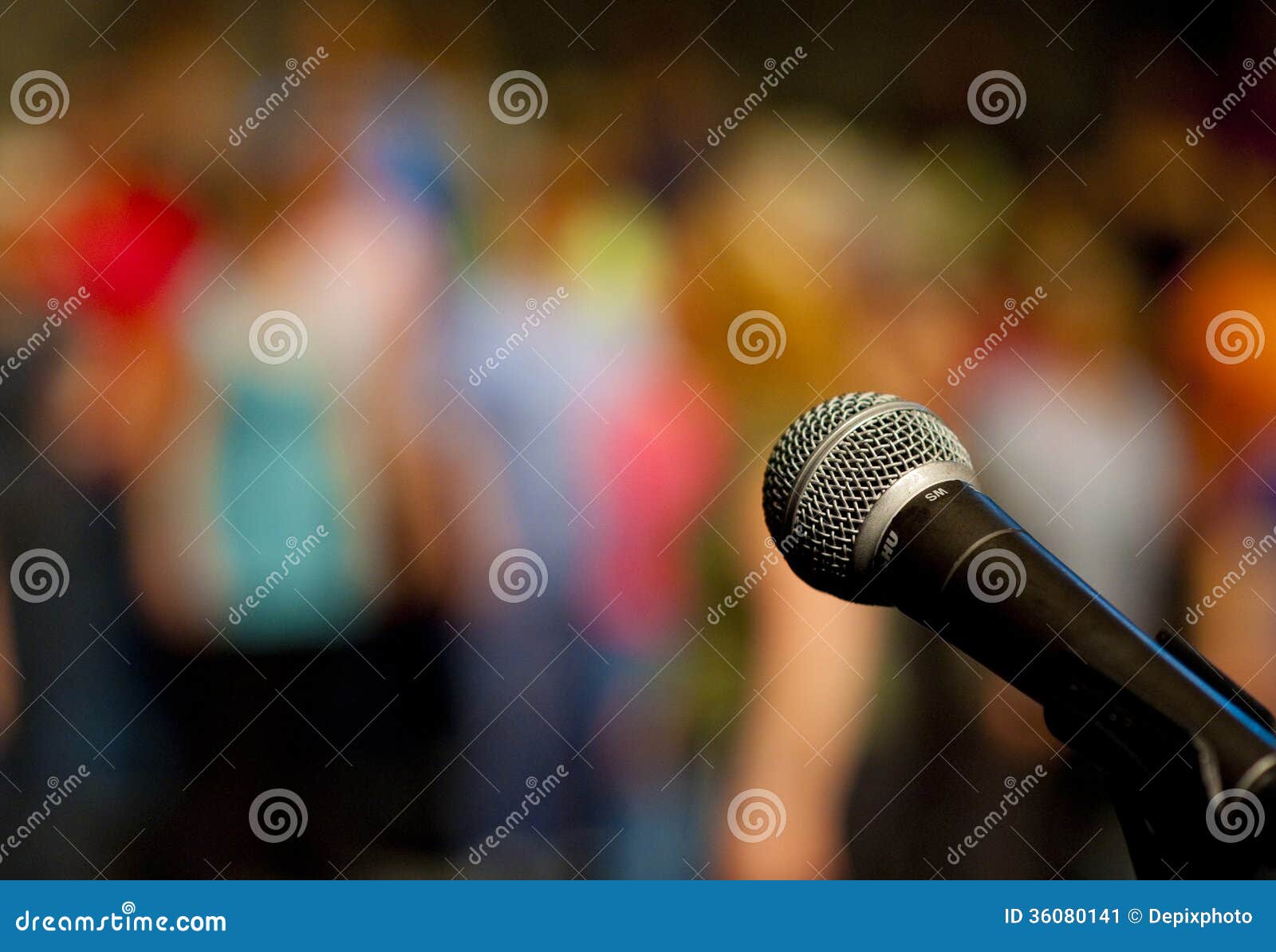 Behind the microphone stock image. Image of microphone 36080141