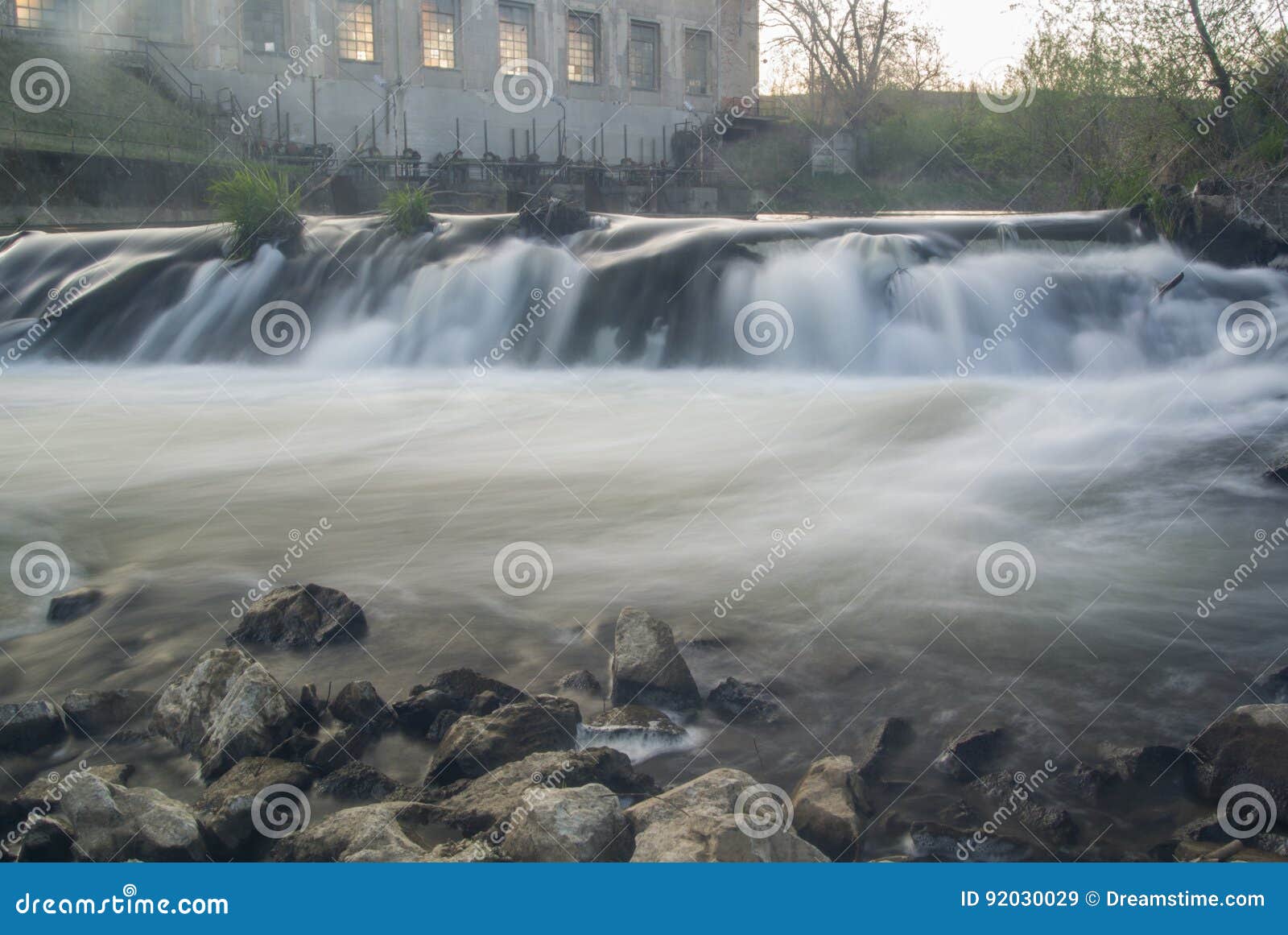 Behind the Thermal Power Plant. Stock Image Image of building, water