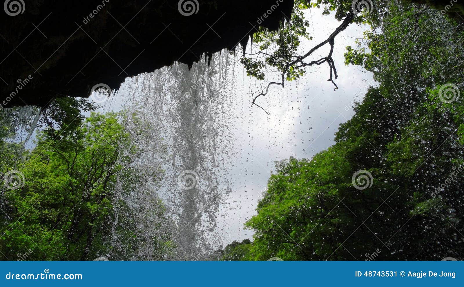behind the waterfall sgwd yr eira in brecon beacons