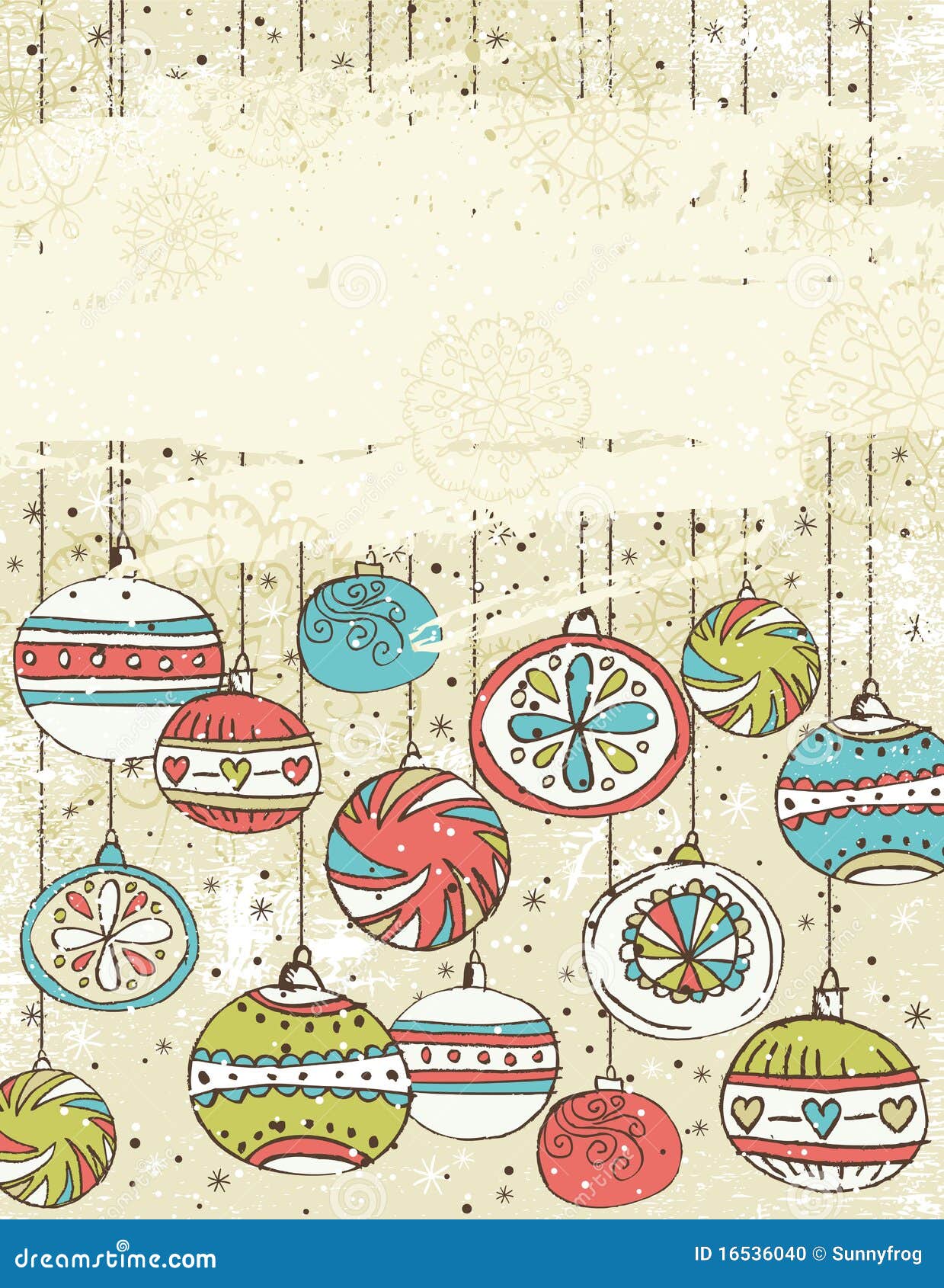 Beige Background with Christmas Balls, Stock Vector - Illustration of ...