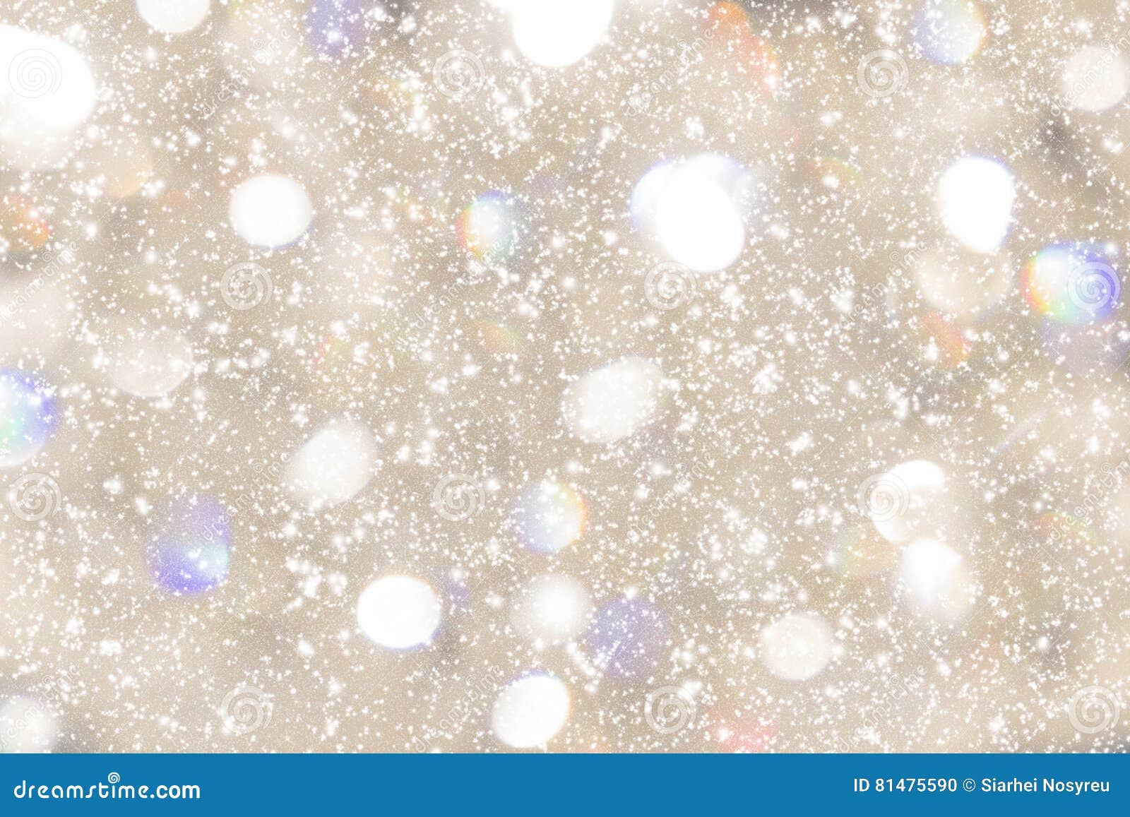 Beige Background with Sparkles, Bokeh ...