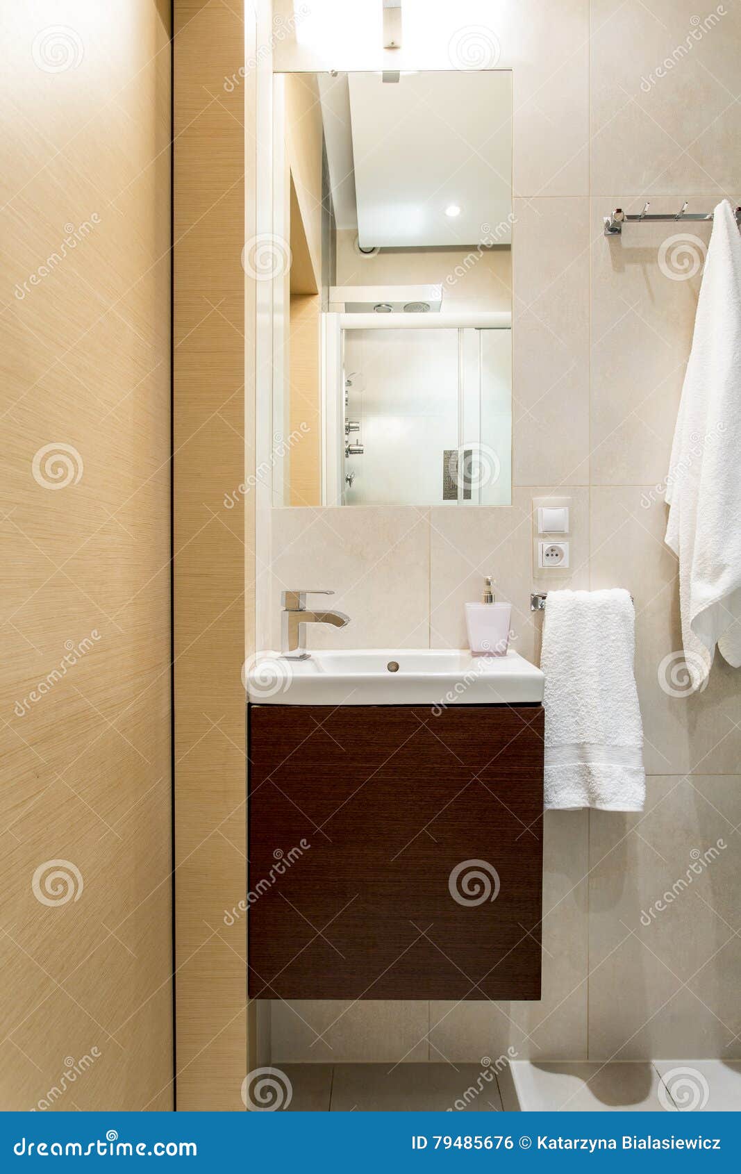 Beige and Brown Bathroom Design Stock Photo Image of house, toilet