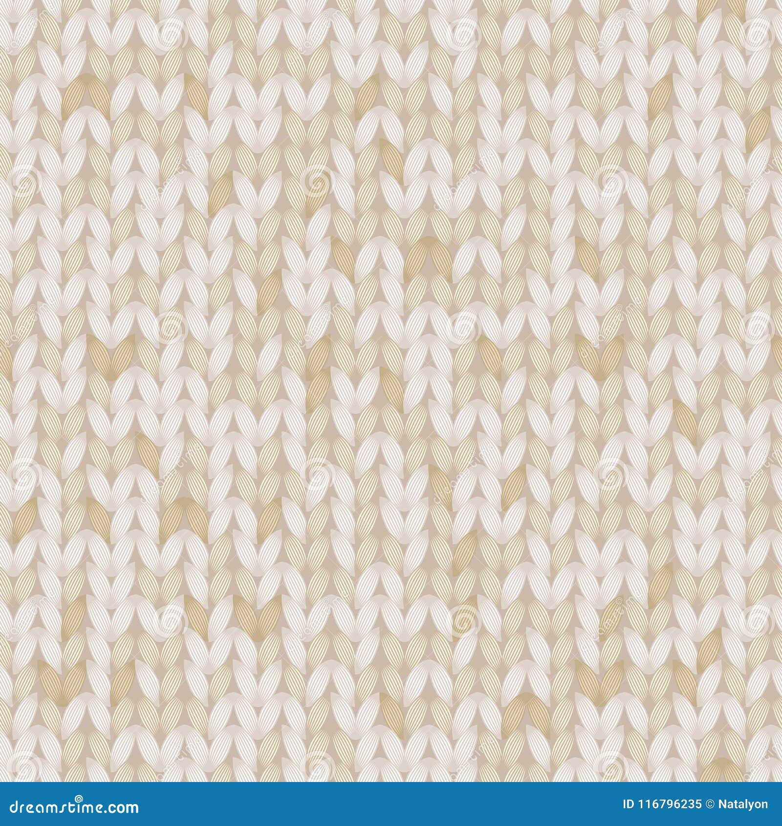 Beige and Brown Melange Knitted Fabric Seamless Pattern, Vector Stock ...