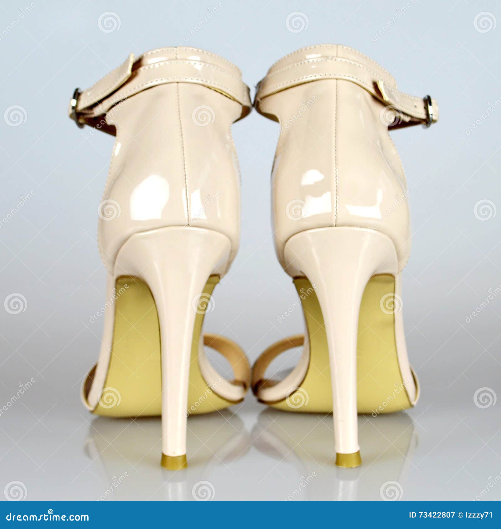 Beige high heels stock image. Image of female, foot, summer 73422807