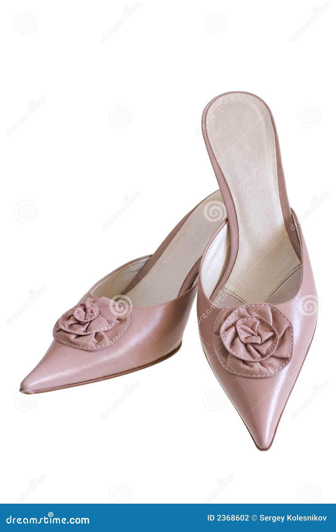 Beige leather shoes stock photo. Image of seductive, garment 2368602