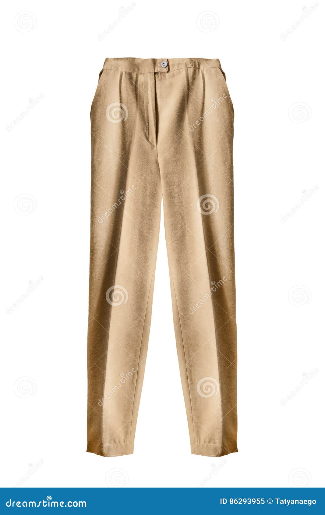 Beige pants isolated stock image. Image of clothing, cotton 86293955