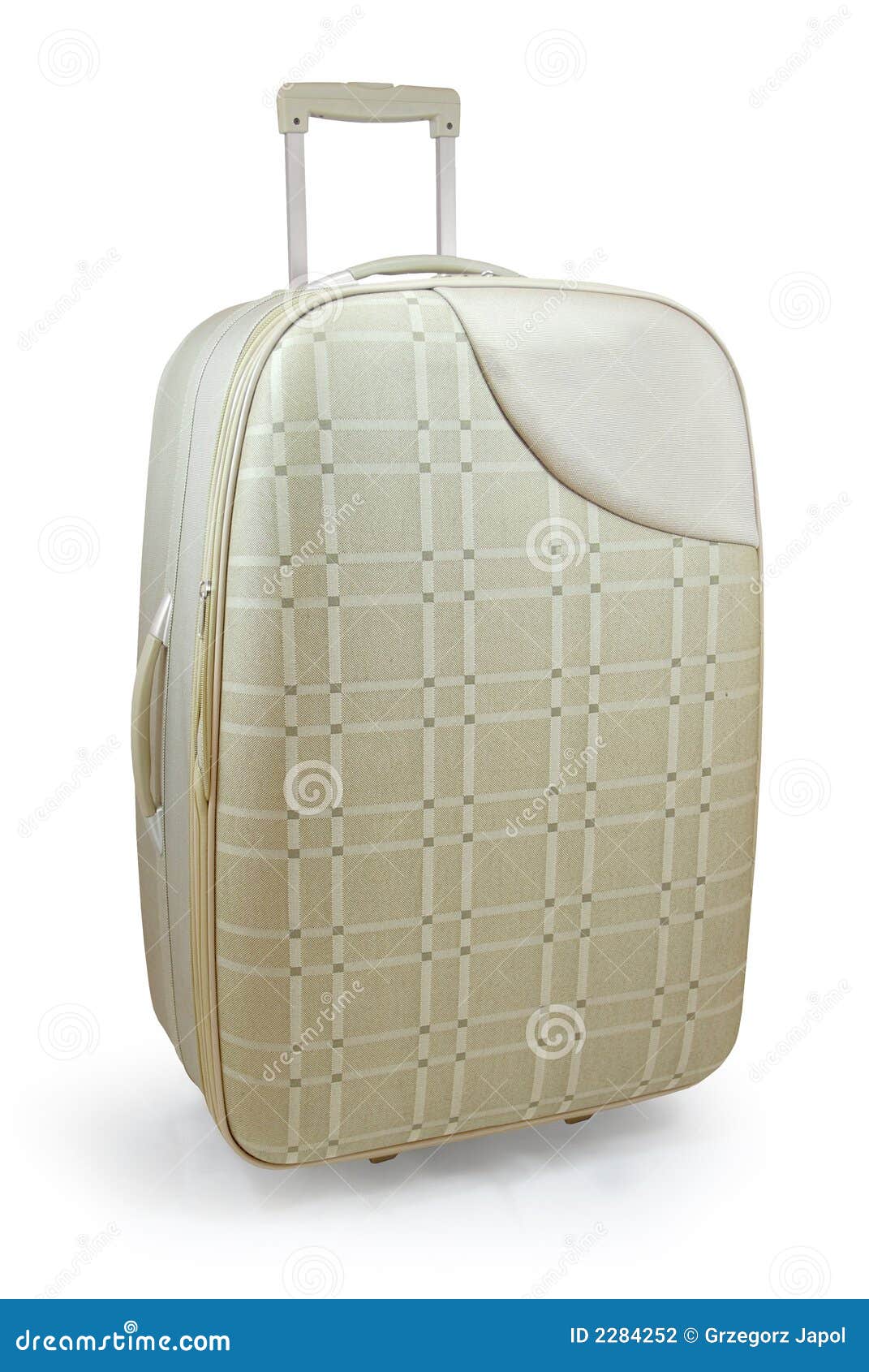 Beige travel suitcase stock photo. Image of summer, brown 2284252