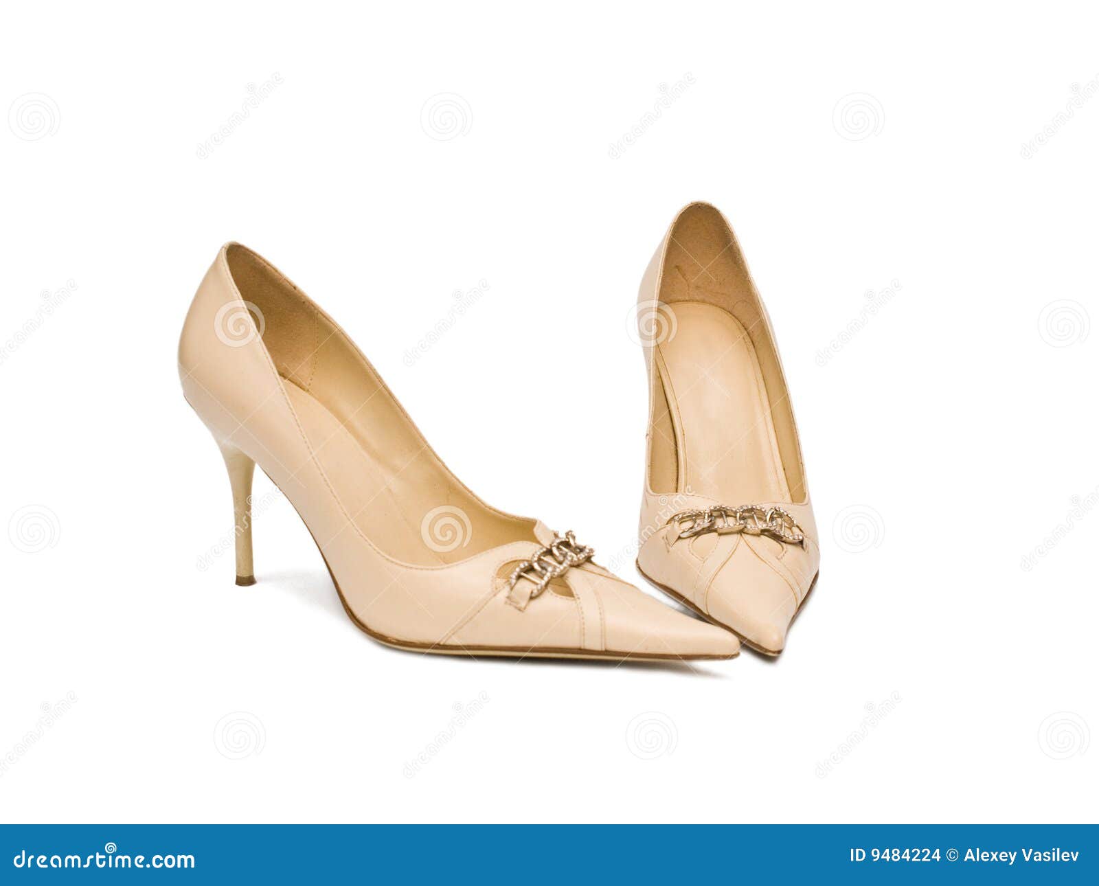 Beige women s shoes stock photo. Image of stud, beauty 9484224