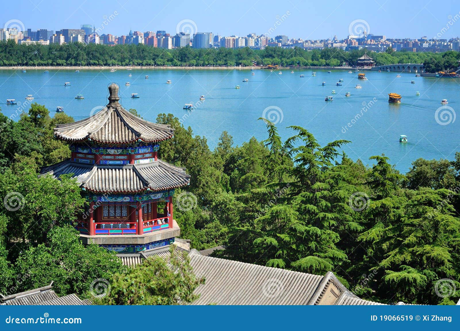 Beijing Cityscape-The Summer Palace Lake Stock Image - Image of ...