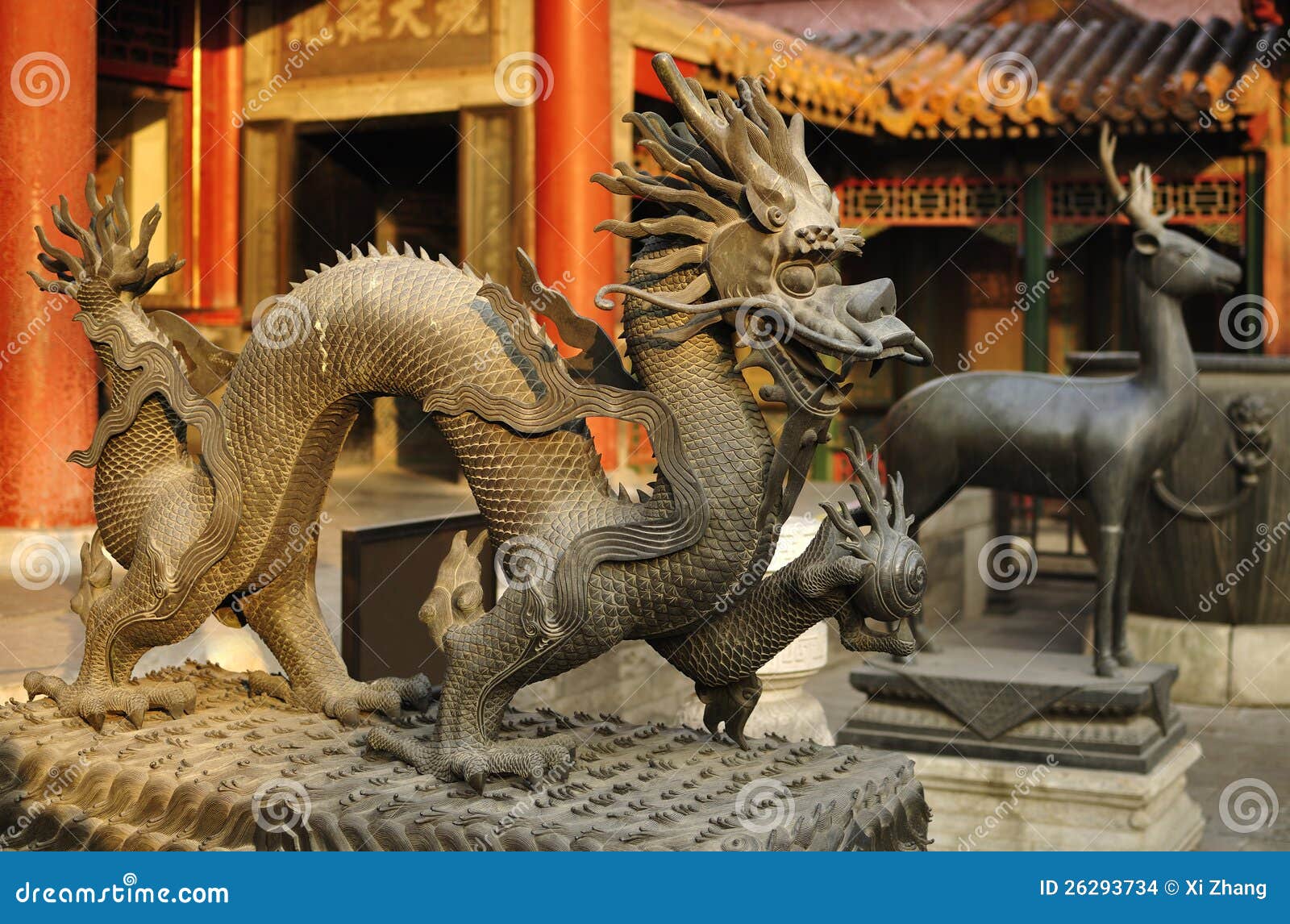 beijing forbidden city palace dragon