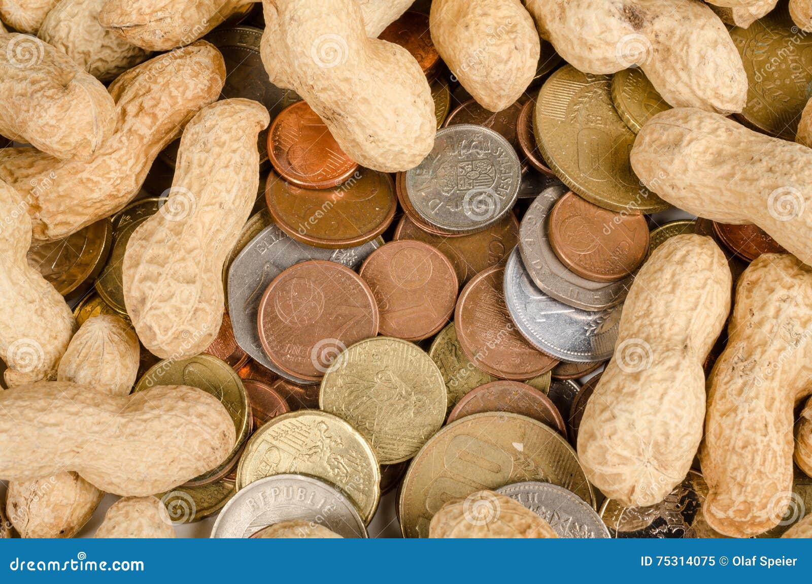 Being paid peanuts stock image. Image of metaphor, peanuts 75314075