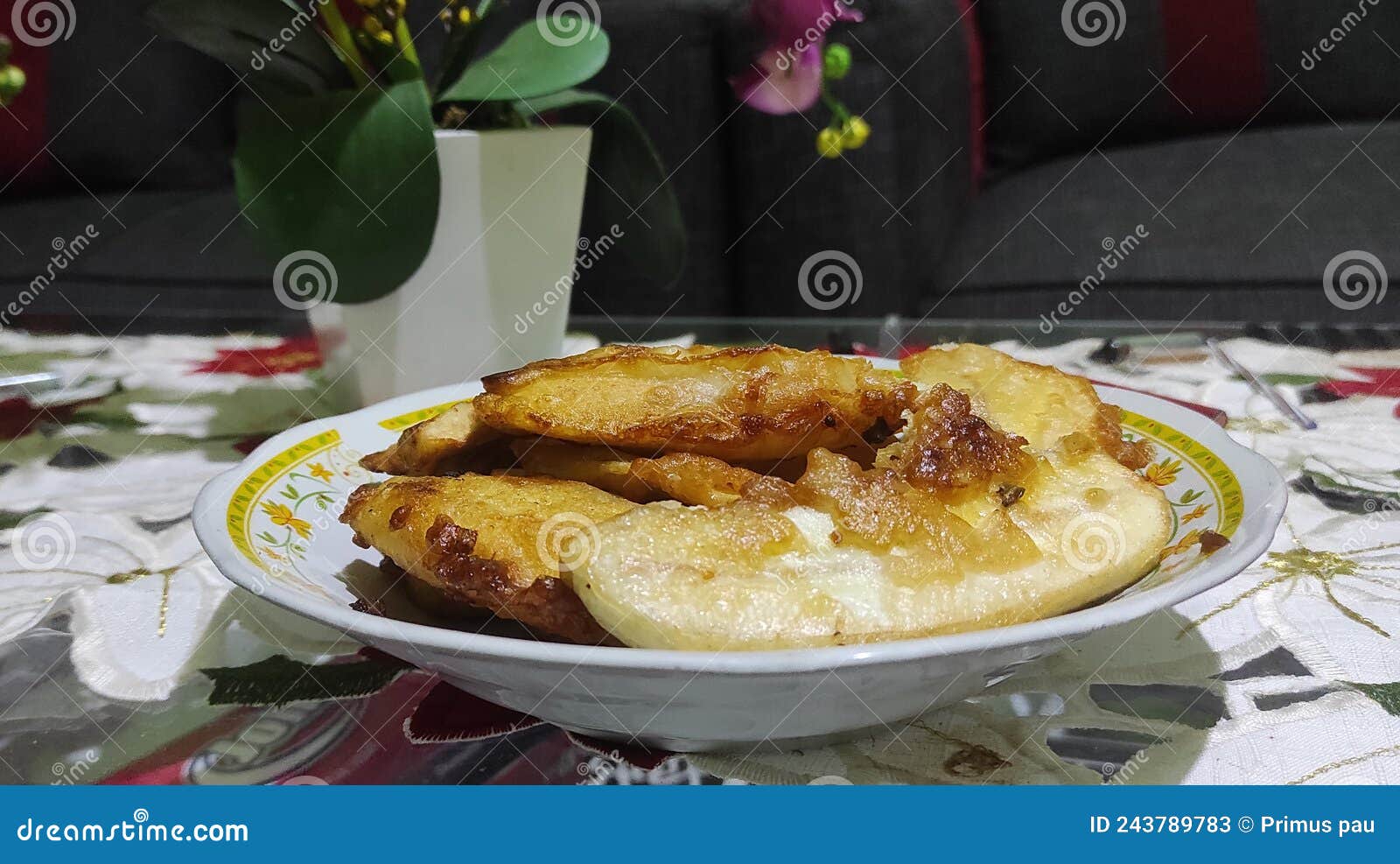 Being Rain Eat Fried Bananas at Midnight Stock Image Image of bananas
