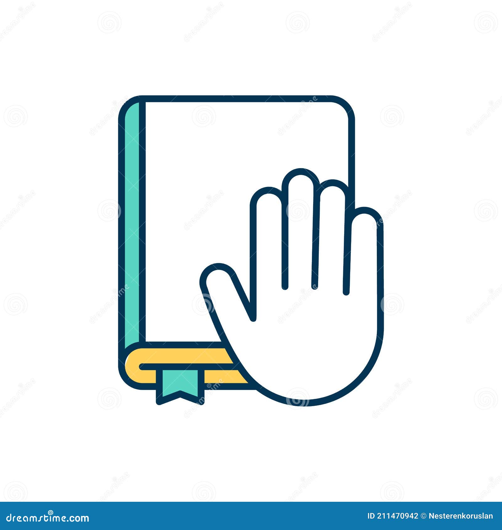 Swearing On The Bible Court And Religion Cartoon Vector Swearing On The Bible Court And Religion Cartoon Vector