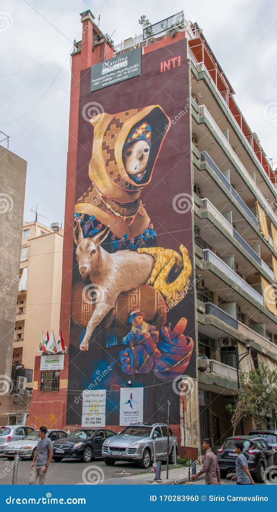 The Lebanese Street Painting. Beirut, Lebanon Editorial Image ...