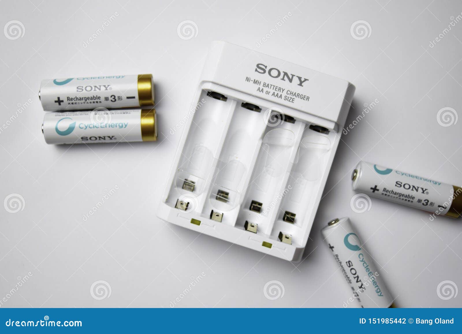 SONY Ni-MH BATTERY CHARGER AA or AAA SIZE with Batteries. SONY Ni-MH  BATTERY CHARGER is a Developed by SONY Editorial Photography - Image of  isolated, batteries: 151985442