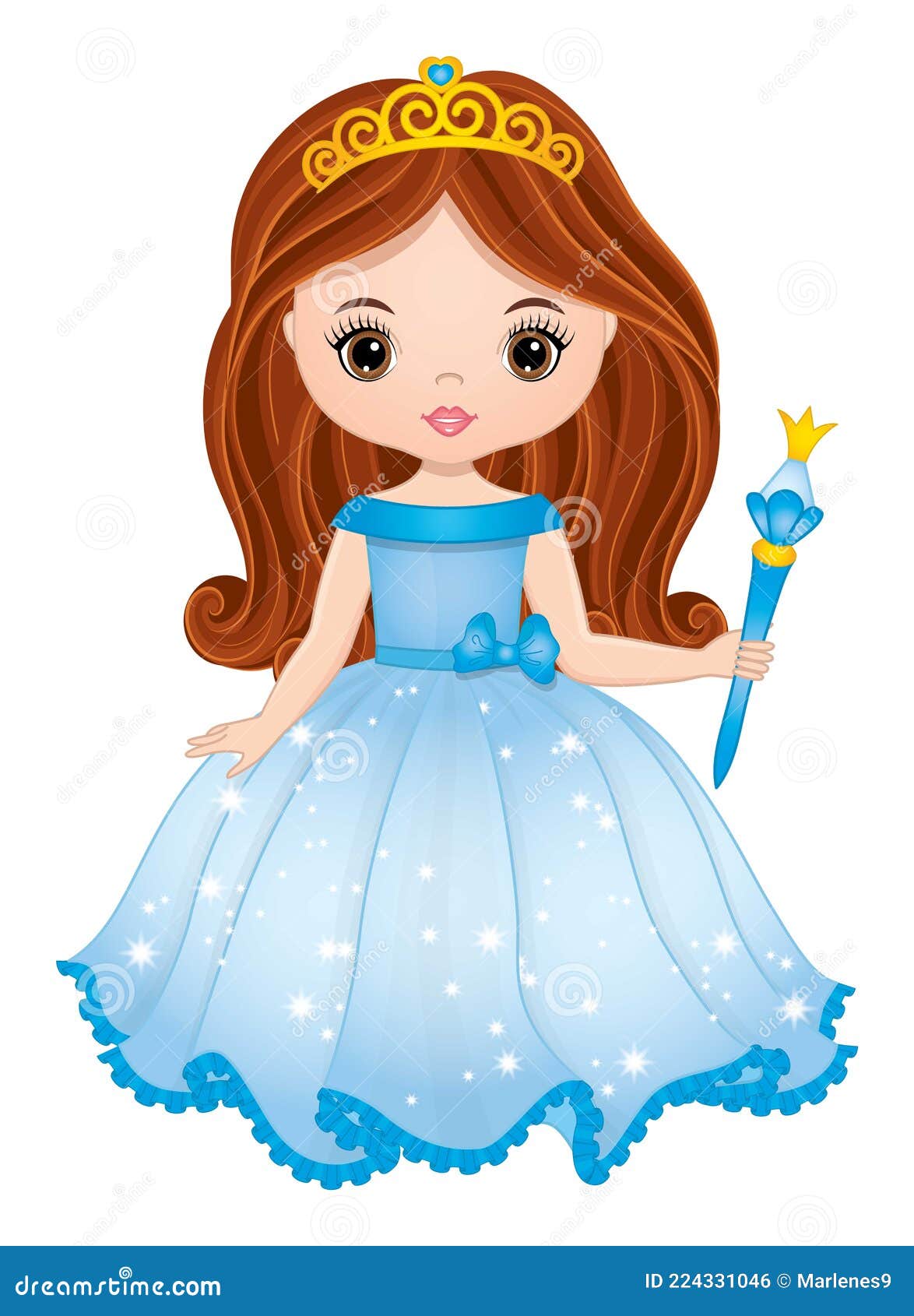 Vestido Menina Princesa Azul