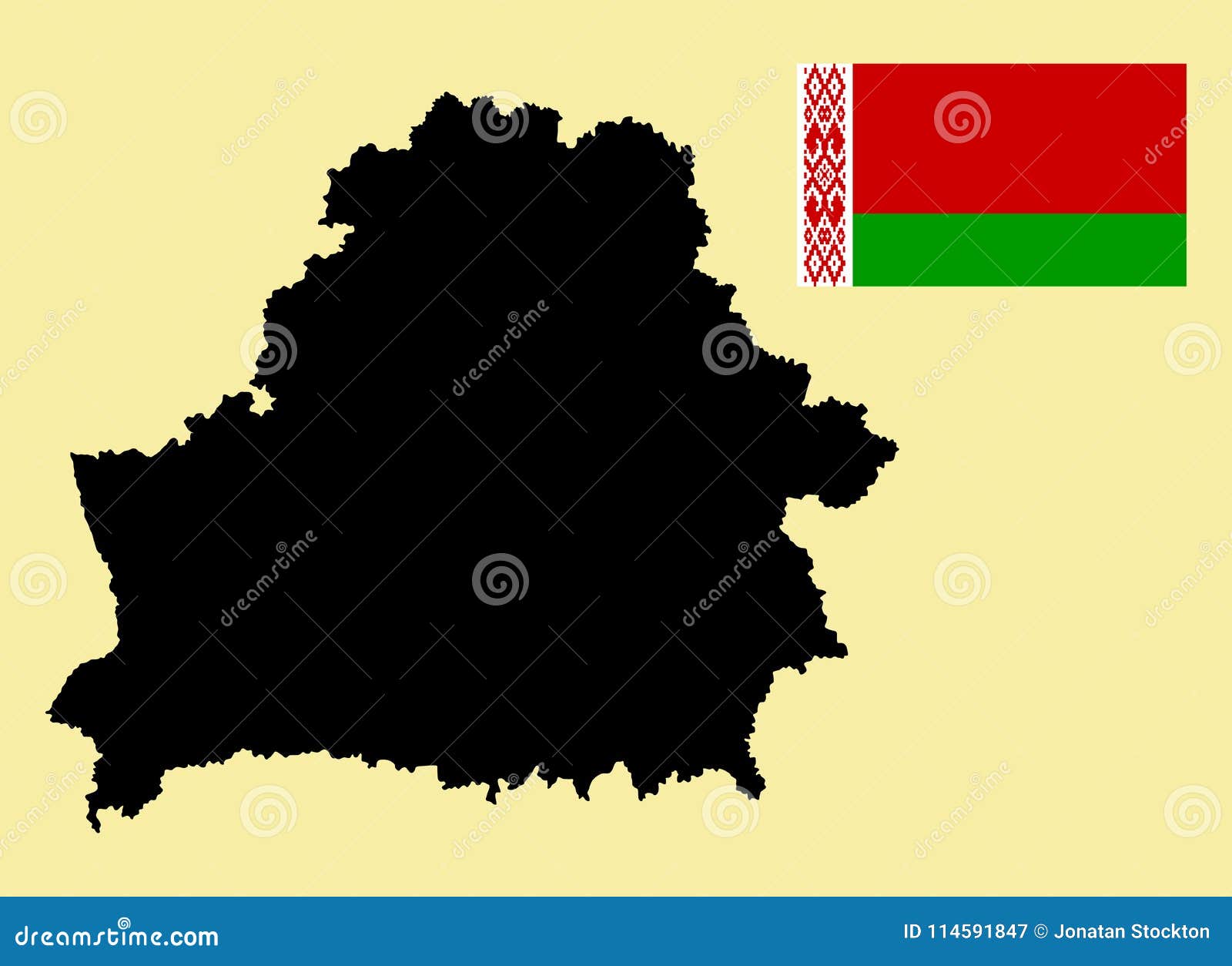 Belarus High Detailed Map Silhouette And Flag Of Belarus Stock Illustration Illustration Of Light High 114591847