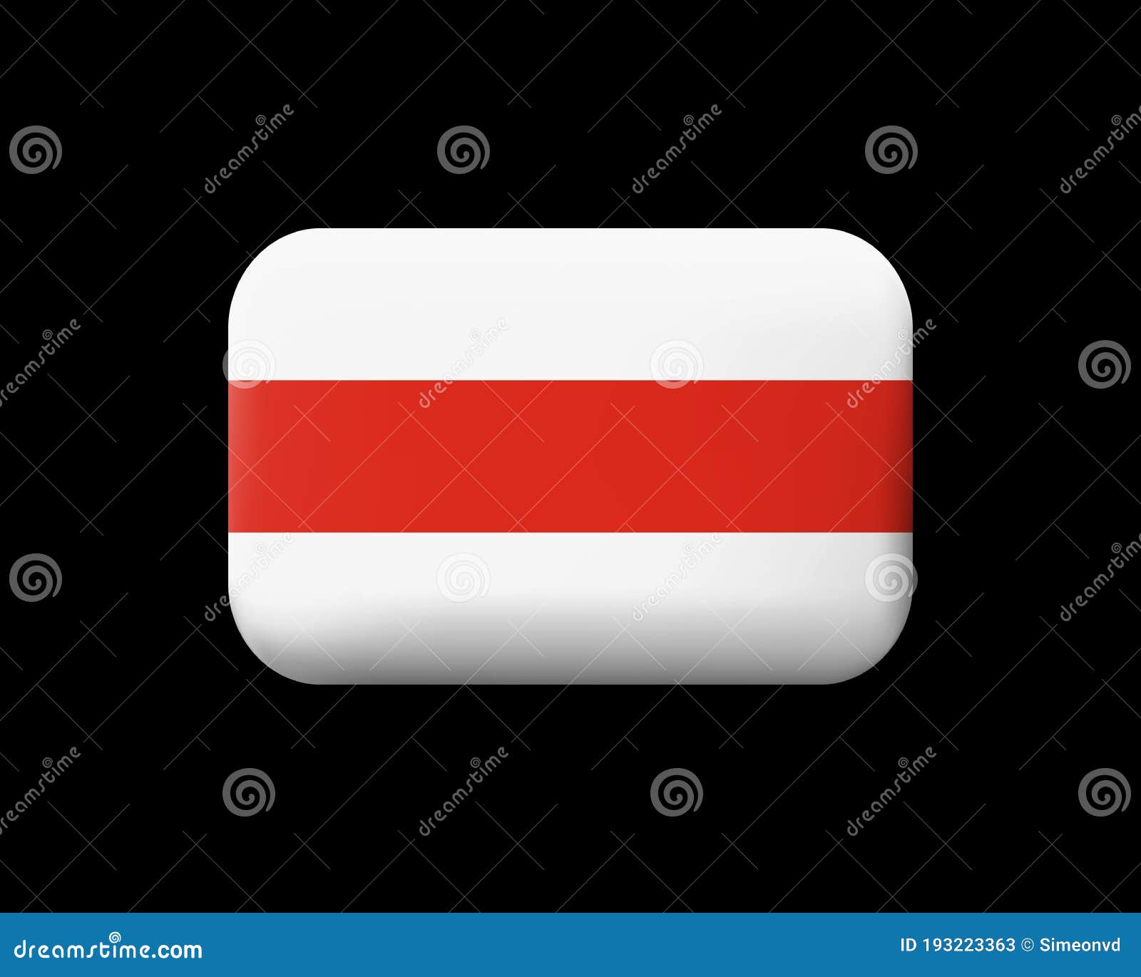 Belarus Historical White Red White Flag Matted Vector Icon And Button