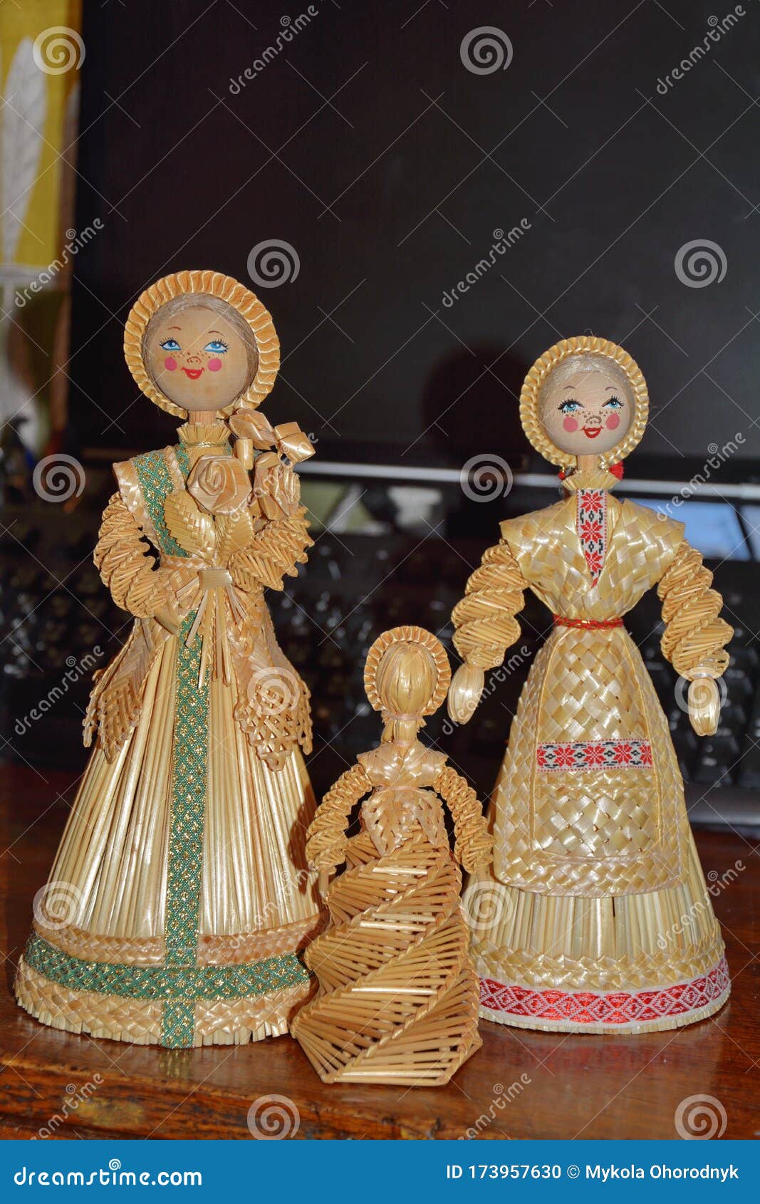 Traditional Christmas decorations made from straw. in Belarus Stock Photo -  Alamy