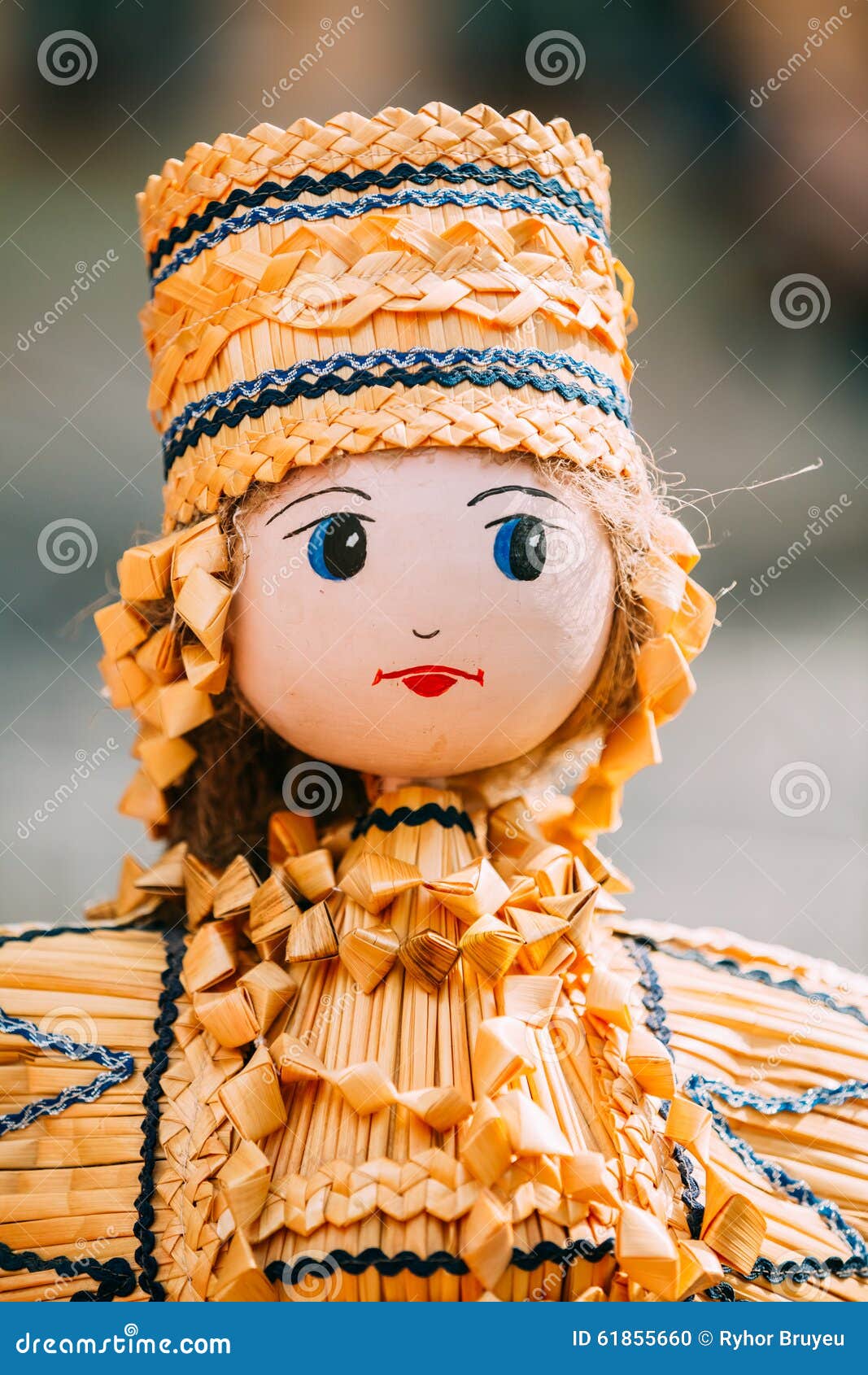 Belarusian Straw Dolls are Most Popular Souvenirs Stock Photo Image