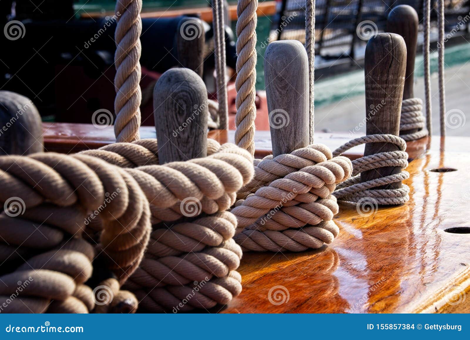 Belaying Pins On Historic Ship Stock Photo Image Of Travel Ironsides