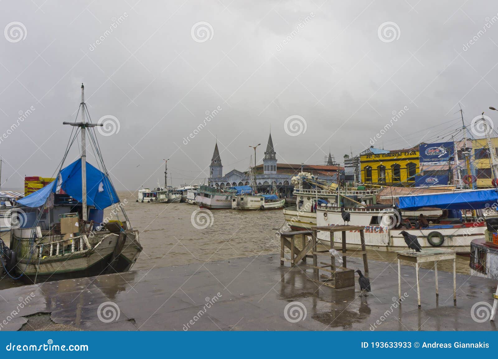 Belem Port View, Amazon Basin, Brazil, South America Editorial Stock