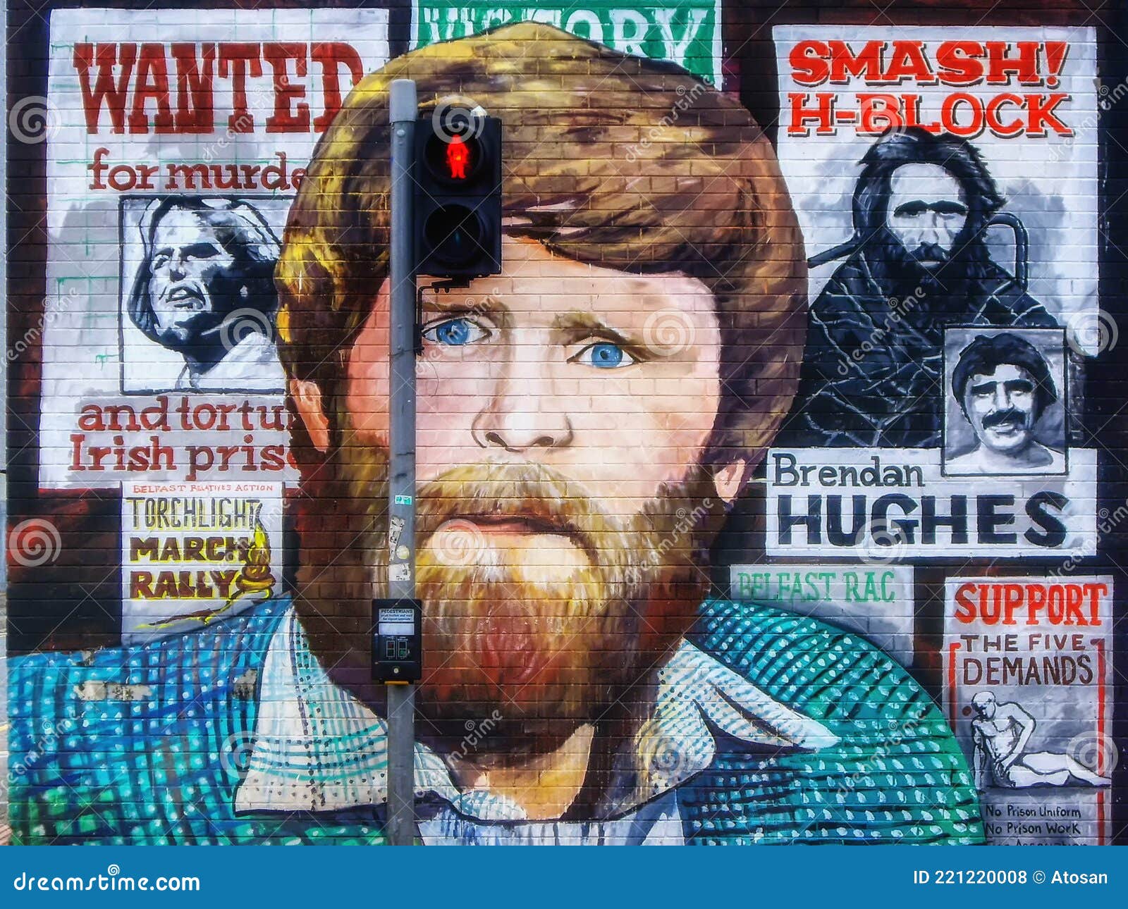 Belfast Falls Rd Republikanische Murale Smash Hblock Brendan Hughes