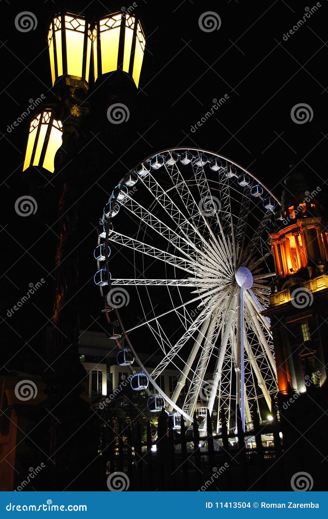 Belfast Wheel at night stock photo. Image of kingdom 11413504