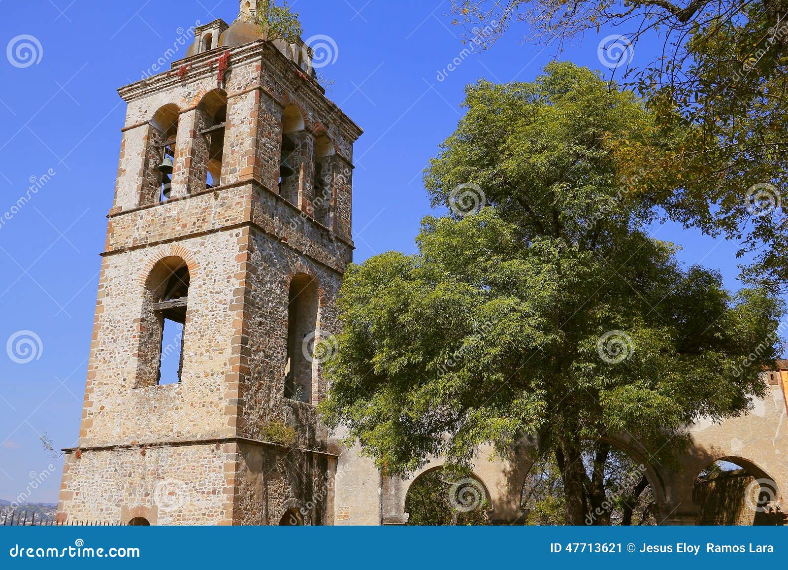 belfry of the tlaxcala cathedral, mexico. iv