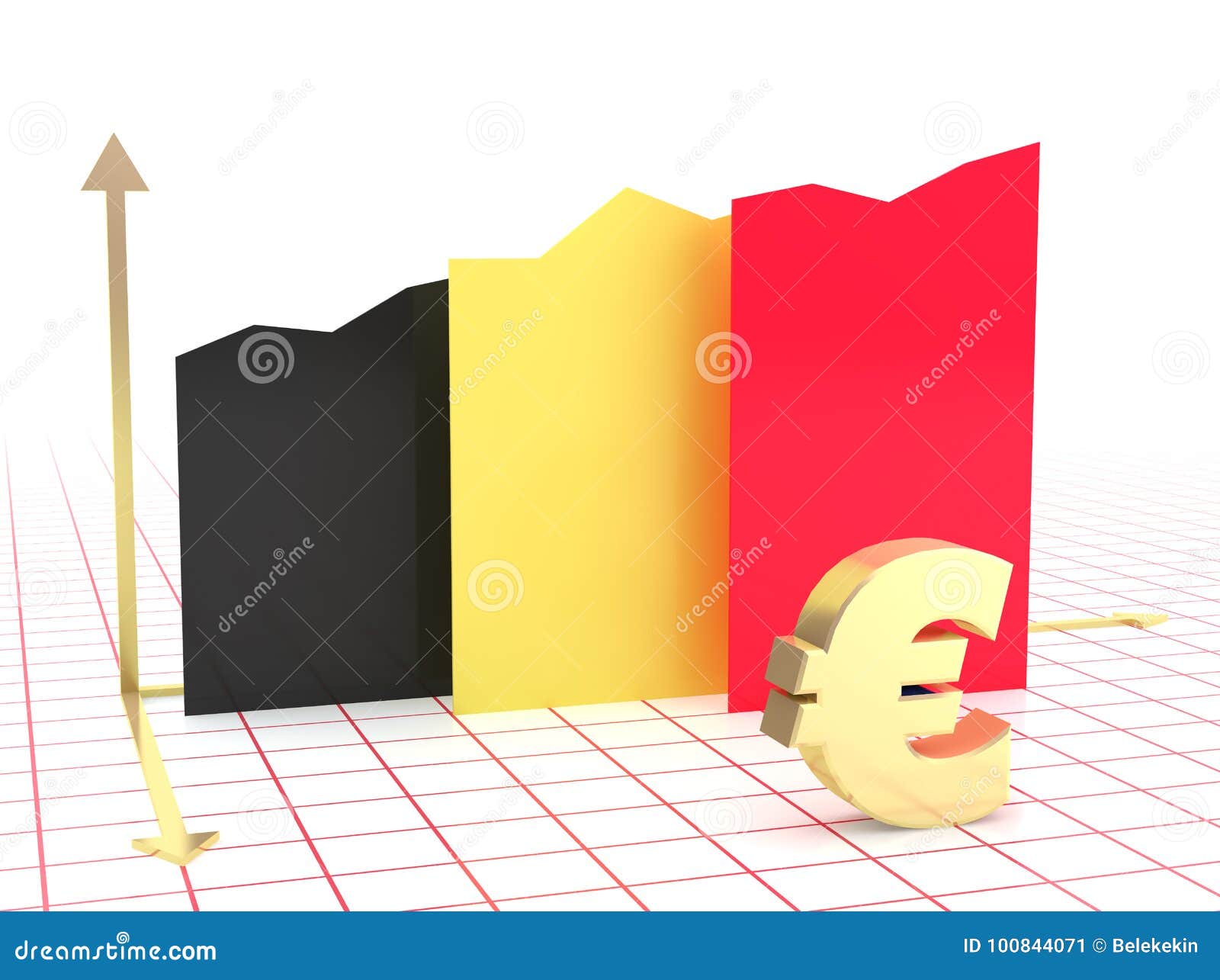 Belgian Economy Growth Graph Stock Illustration Illustration of