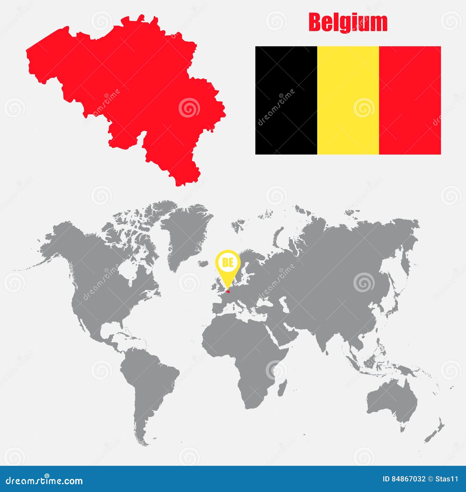 Belgium World Map