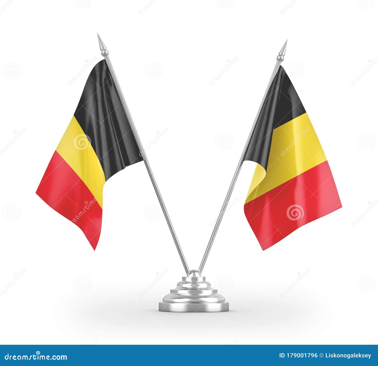 Belgium Table Flags Isolated On White 3D Rendering Stock Illustration ...