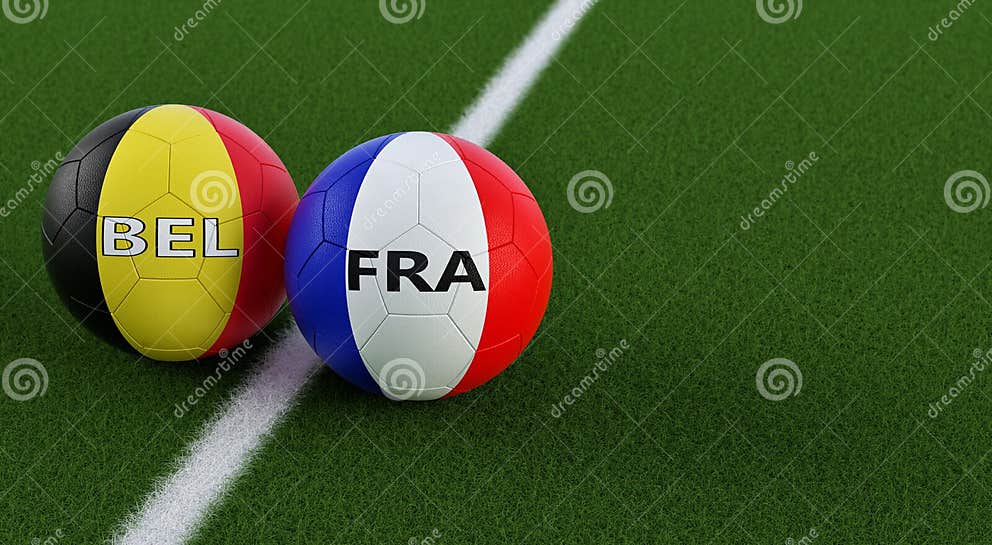 Belgium Vs. France Soccer Match - Soccer Balls in Belgium and France