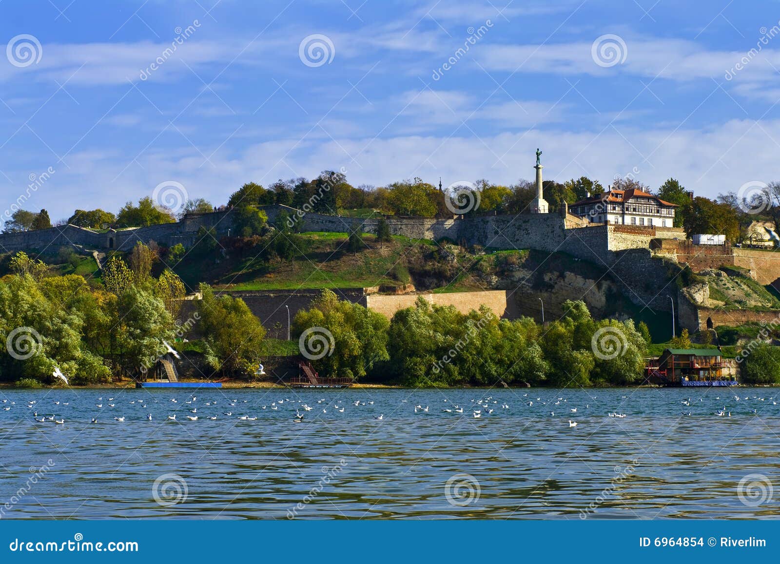 Sava river and Kalemegdan fortress, Belgrade, Serbia.