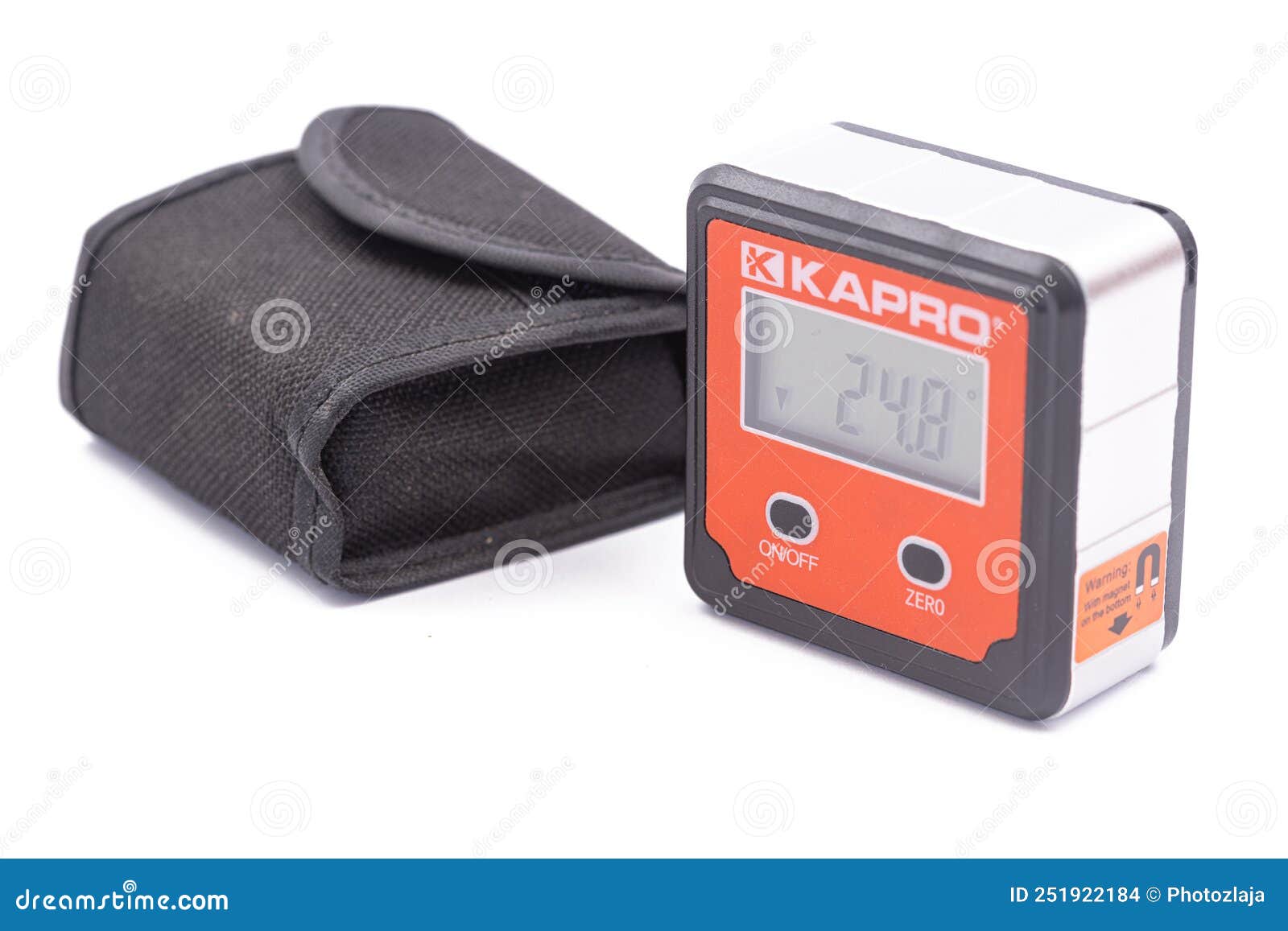 Belgrade 18. July 2022. Kapro Digital Angle Level Isolated Above