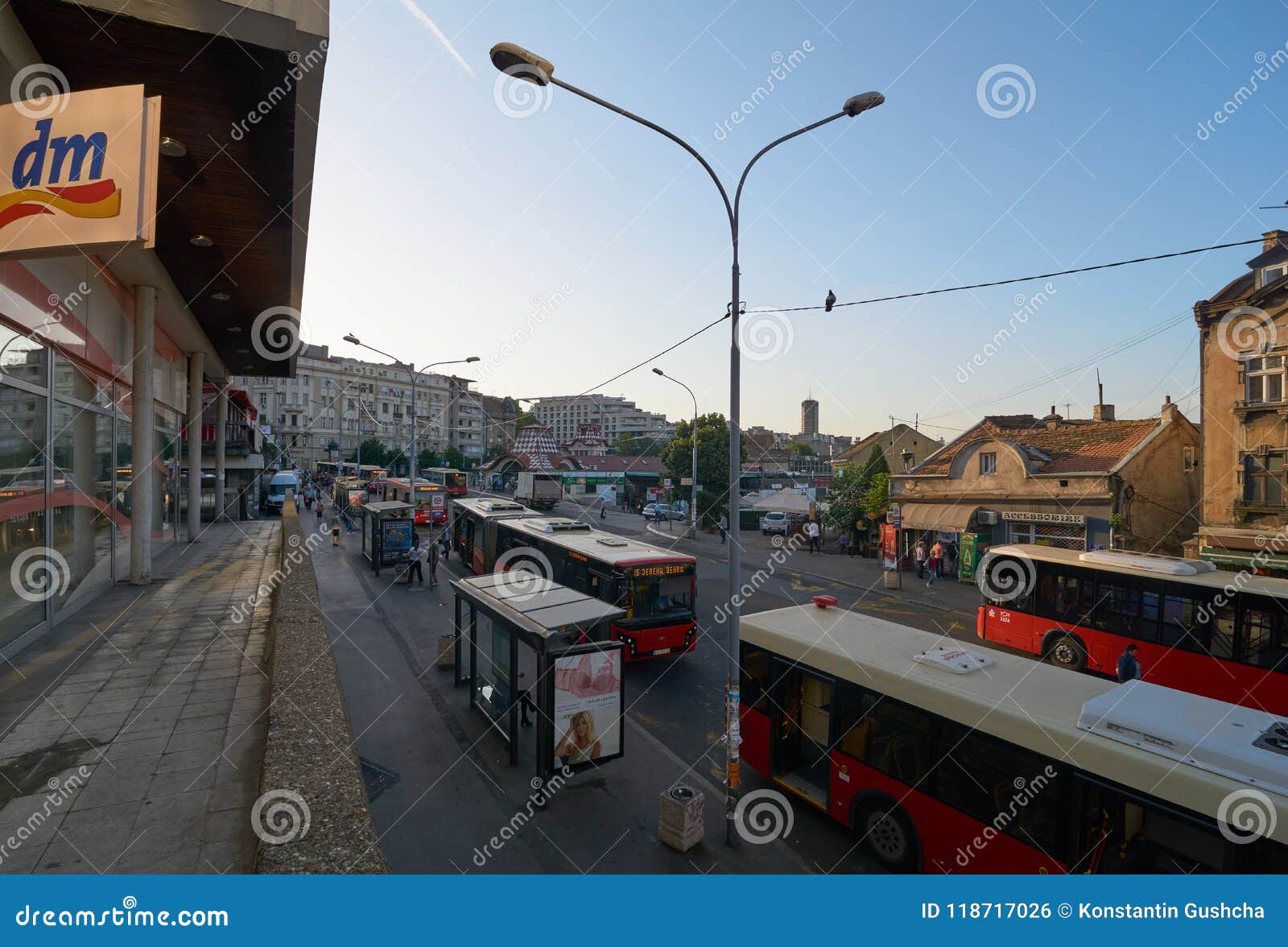 Bus terminus in Belgrade editorial photo. Image of belgrade - 118717026