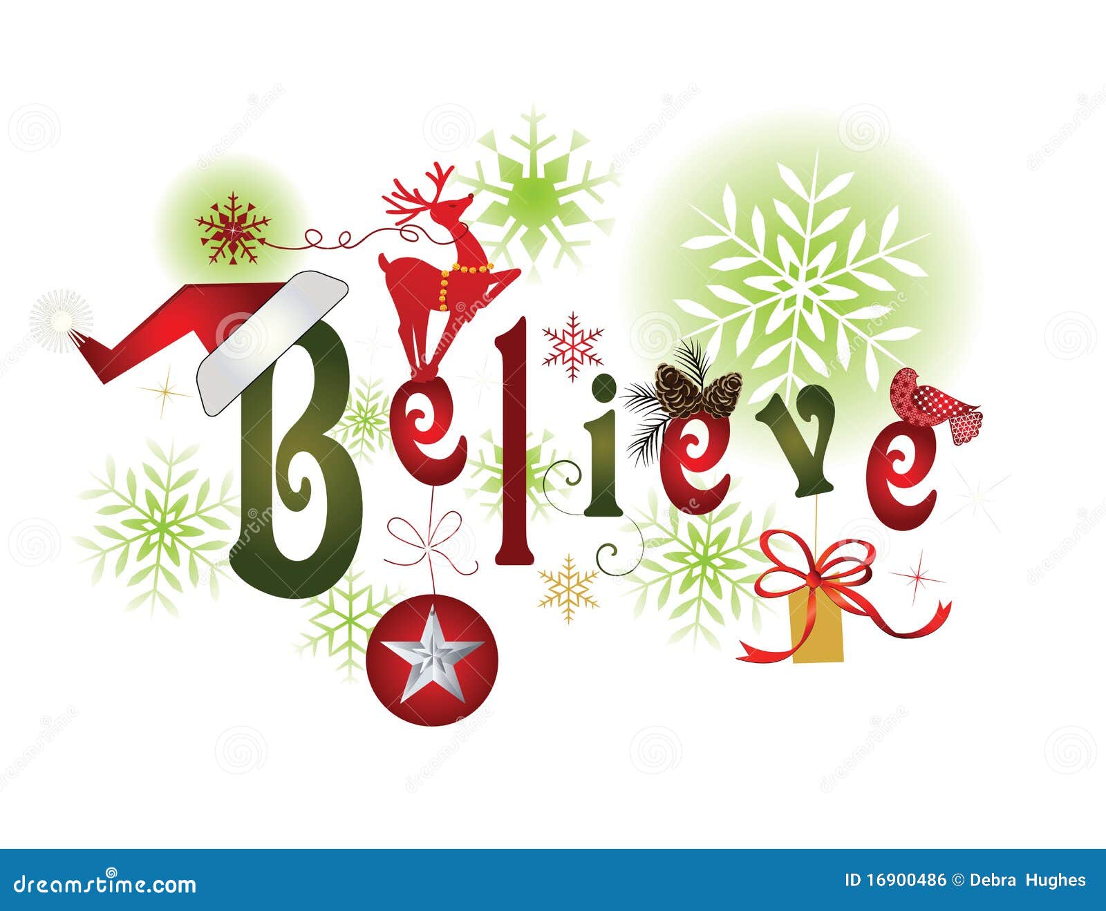 BELIEVE -Christmas Message Royalty Free Stock Image 