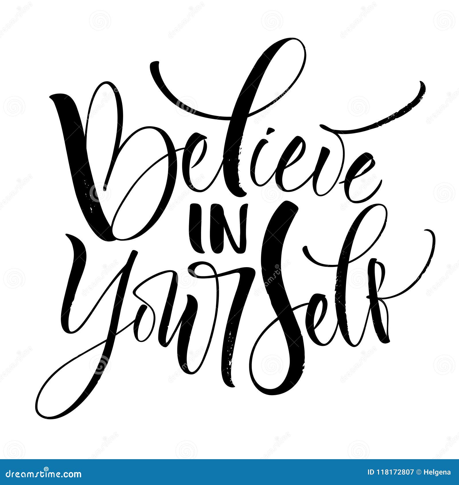 believe in yourself lettering
