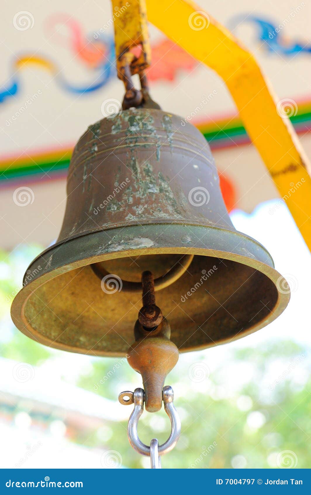 Bell in Chinese Temple stock image. Image of religion 7004797