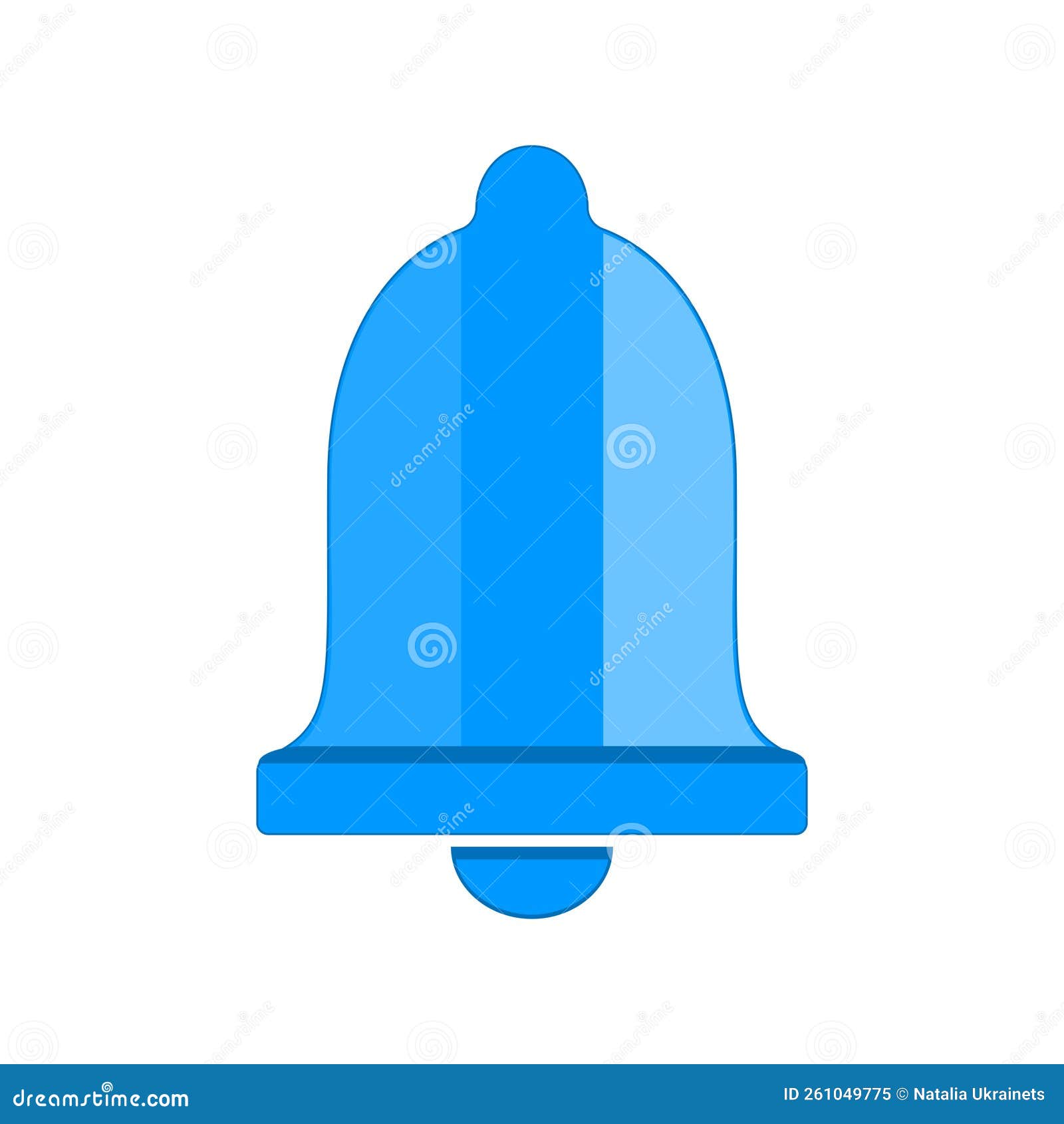 Bell icon stock vector. Illustration of icon, blue, design 261049775
