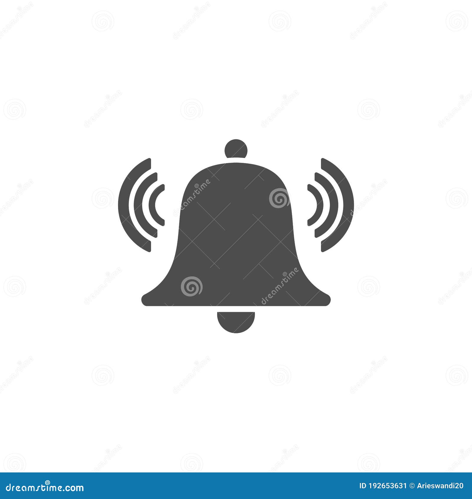 Bell Icon Isolated on White Background Stock Vector - Illustration of ...