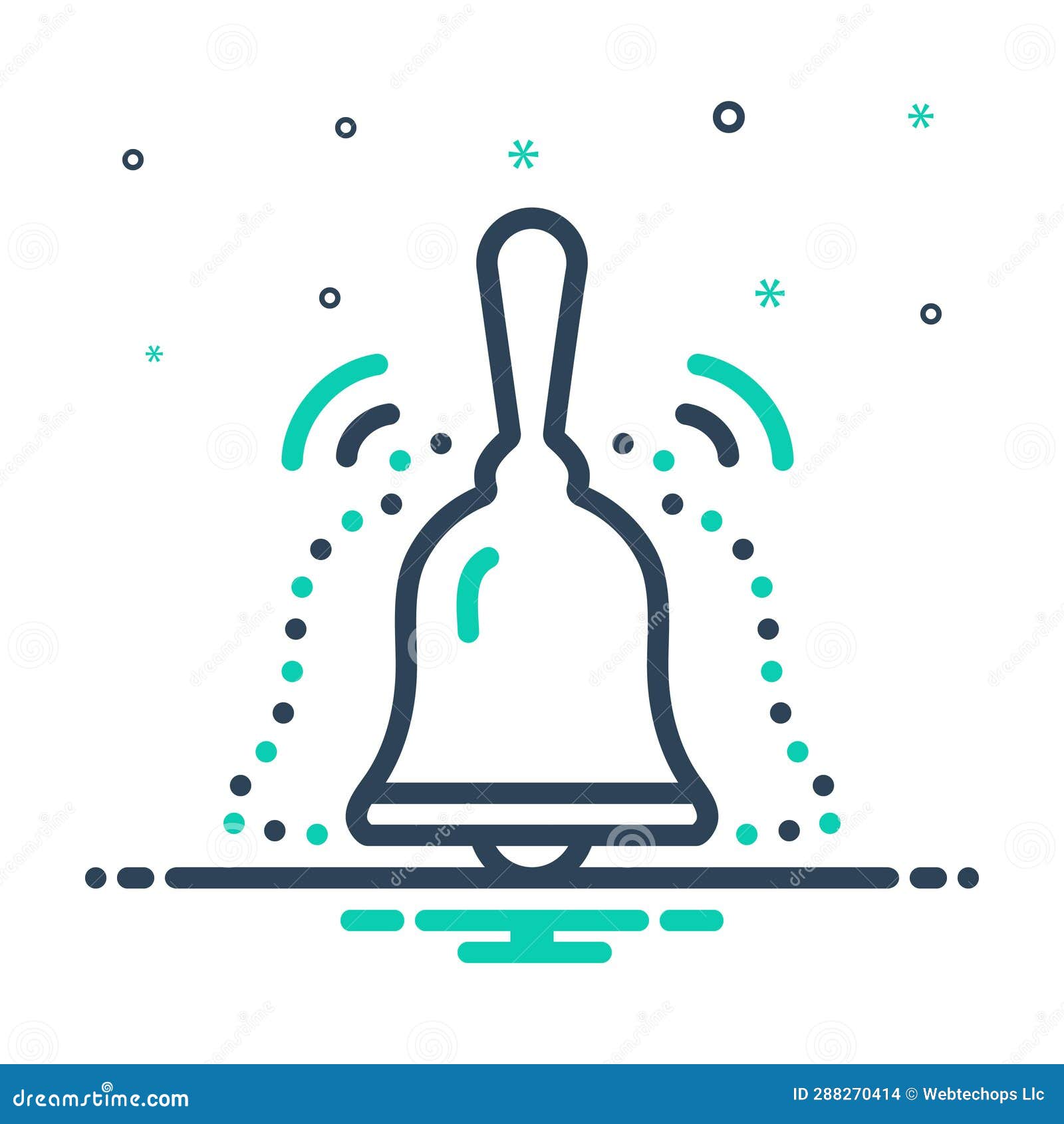 Mix Icon for Bell, Ringer and Sound Stock Vector Illustration of