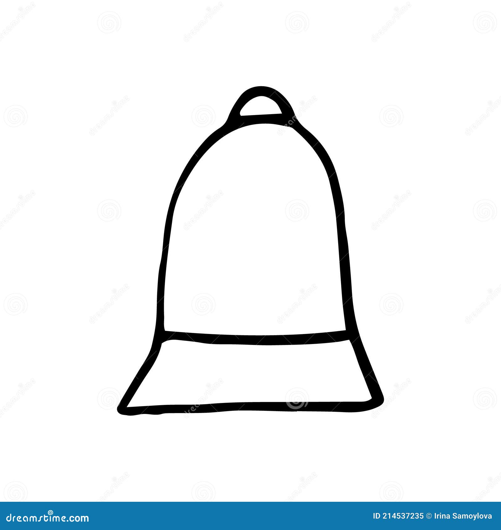 Bell Icon, Sticker. Sketch Hand Drawn Doodle Style. , Minimalism ...