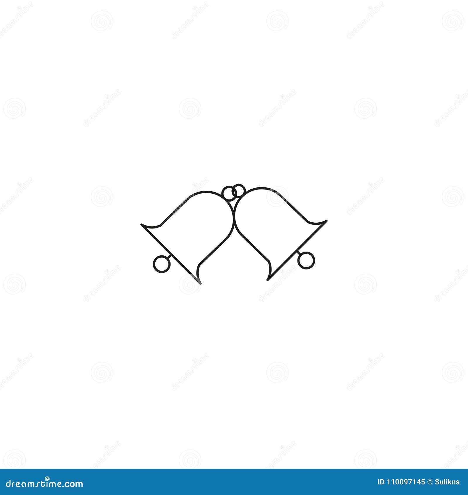 bell icon , alarm, service bell, handbell sign  on white background. trendy flat style for graphic , logo, web