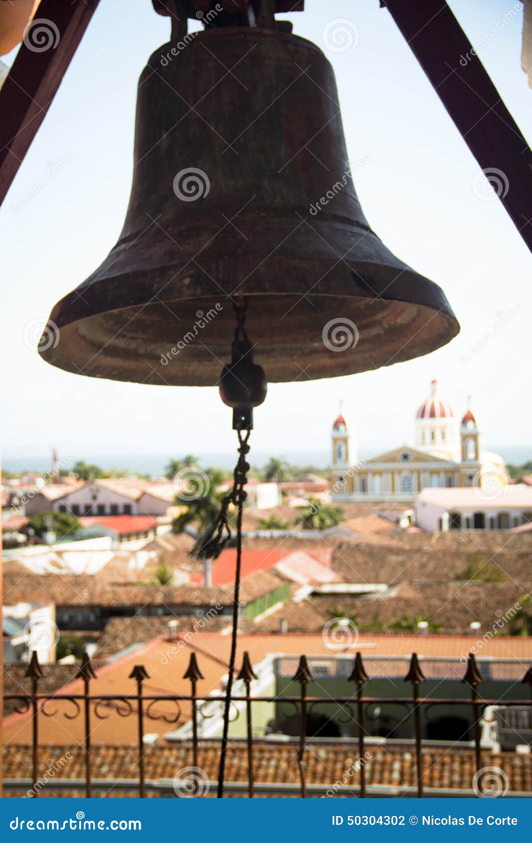 bell of iglesia de la merced in granada, nicaragua