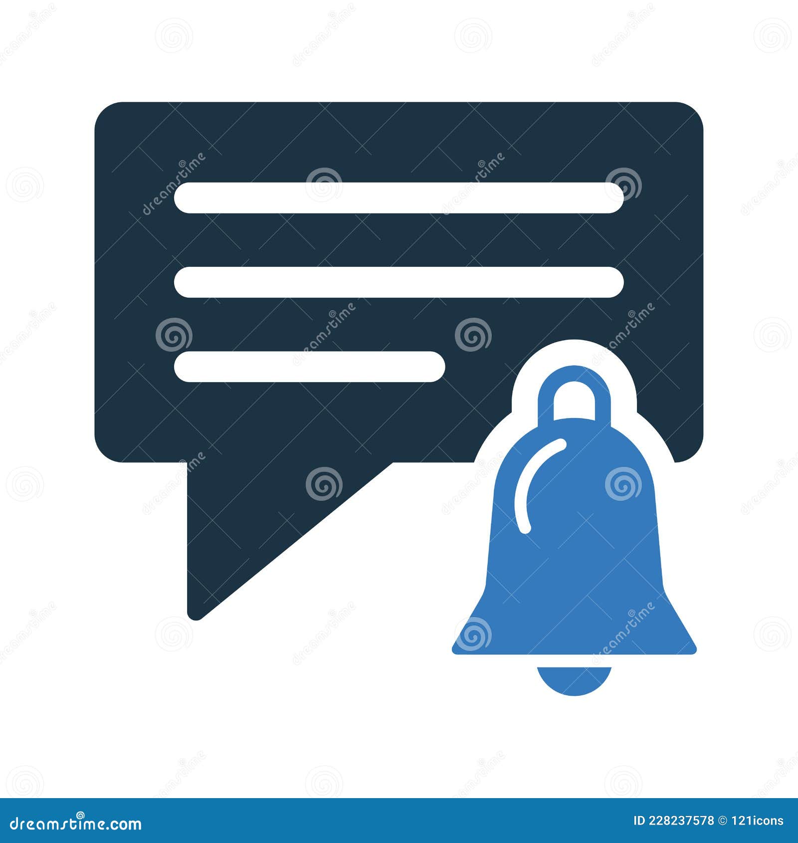 Bell, Message, Ring Icon. Simple Editable Vector Design Isolated on a